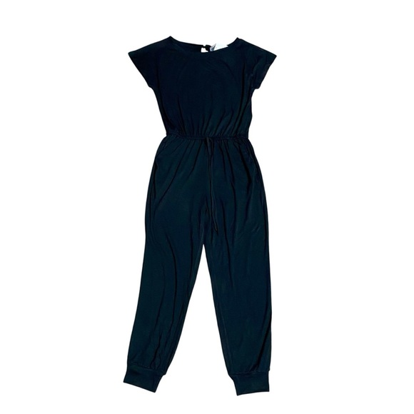 PRETTYGARDEN Black Off Shoulder Jumpsuit Romper Elastic Waist Pockets NWT Small - Picture 2 of 12